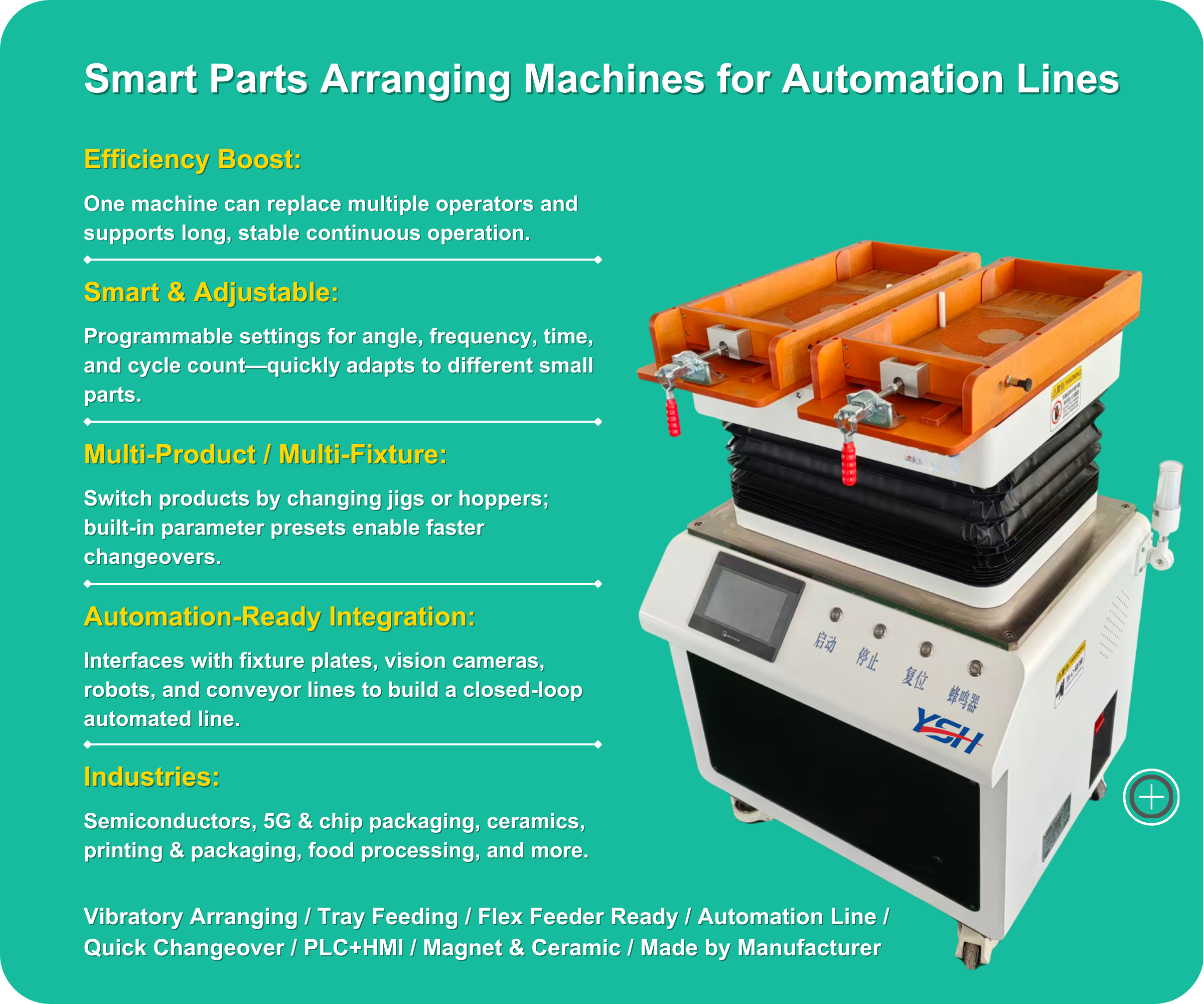 Smart Parts Alignment And Feeding System Orient • Align • Feed — Stable Output, Faster Cycle Time